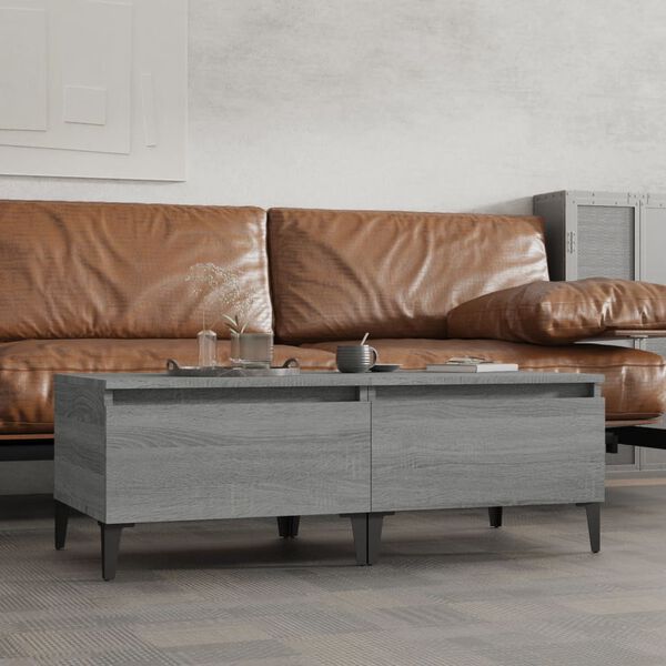 vidaXL Beistelltische 2 Stk. Grau Sonoma 50x46x35 cm Holzwerkstoff