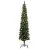 vidaXL Künstlicher Weihnachtsbaum Schlank 300 LEDs 210 cm