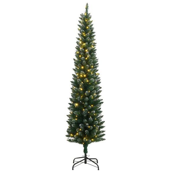 vidaXL Künstlicher Weihnachtsbaum Schlank 300 LEDs 210 cm