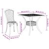 vidaXL Gartentisch Set 5 pcs Schwarz Gussaluminium
