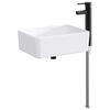 vidaXL Waschbecken mit Wasserhahn und Abfluss Matt Schwarz