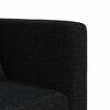vidaXL Schlafsofa in L-Form Schwarz 275x140x70 cm Stoff