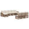 vidaXL Gartensofa-set 10 pcs Beige und Cremewei&szlig; Poly-Rattan