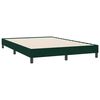 vidaXL Boxspringbett mit Matratze Dunkelgr&uuml;n 160x220 cm Samt