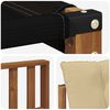 vidaXL Outdoor-Sofagarnitur mit Kissen 5 pcs Natur und Beige