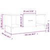 vidaXL Couchtisch Braun Eichen-Optik 102x50x40 cm Holzwerkstoff