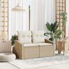 vidaXL Garten-Sofa mit Kissen 123 x 62 x 69 cm Poly-Rattan