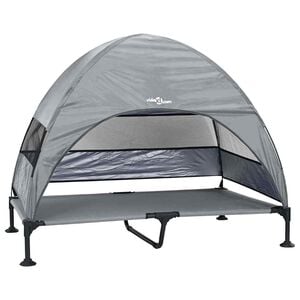 vidaXL Hochgelegtes Hundebett 127 x 81 x 108 cm Stoff und Stahl