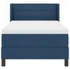 vidaXL Boxspringbett mit Matratze Blau 190 x 90 cm Polyester
