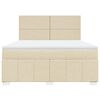 vidaXL Boxspringbett mit Matratze Creme 180x200 cm Stoff
