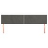 vidaXL Kopfteile Dunkelgrau 200x5x78/88 cm Samt