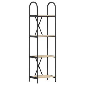 vidaXL B&uuml;cherregal 4 Ebenen 40 x 30 x 146 cm Holzwerkstoff