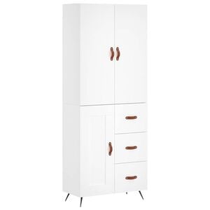 vidaXL Highboard Wei&szlig; 69,5x34x180 cm Holzwerkstoff