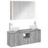 vidaXL Badezimmerschrank-Set 4 pcs Grau Sonoma 103,5 x 15,5 x 70 cm