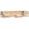 vidaXL 8-tlg. Garten-Lounge-Set mit Kissen Massivholz