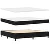 vidaXL Boxspringbett mit Matratze Schwarz 200 x 200 cm Stoff