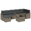 vidaXL Garten-Sofa-Set 8 stk. Grau Poly Rattan