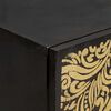 vidaXL Sideboard Schwarz 60 x 33 x 75 cm Massivholz Mango