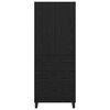 vidaXL Highboard 2 pcs Schwarz Eichen-Optik Engineered Wood und Glas