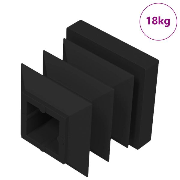 vidaXL Endkappen 10909 pcs Schwarz 15 x 15 x 15 mm PP