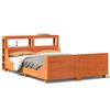 vidaXL Massivholzbett ohne Matratze Wachsbraun 140x190 cm Kiefernholz