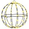 vidaXL Ball mit 192 LEDs 2 pcs Warmwei&szlig; 32 cm Metall