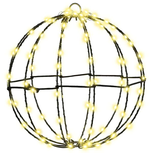 vidaXL Ball mit 192 LEDs 2 pcs Warmwei&szlig; 32 cm Metall