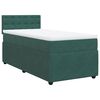 vidaXL Boxspringbett mit Matratze Dunkelgr&uuml;n 90x200 cm Samt