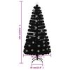 vidaXL Weihnachtsbaum mit LED-Schneeflocken Schwarz 150 cm Fiberoptik