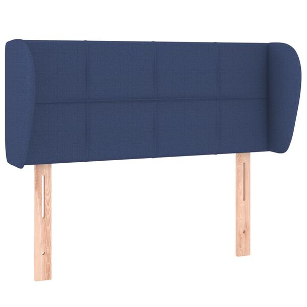 vidaXL Kopfteil mit Ohren Blau 83x23x78/88 cm Stoff
