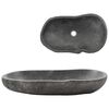 vidaXL Waschbecken Flussstein Oval 60-70 cm