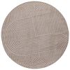 vidaXL Innen- und Au&szlig;enteppich PALMERAS Beige &Oslash; 120 CM Polyester
