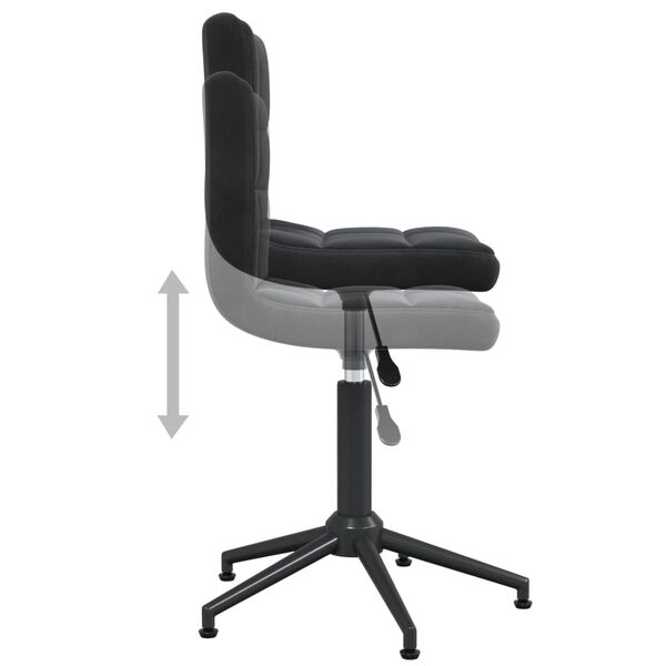 vidaXL Esszimmerstuhl Drehbar Schwarz Samt