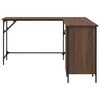 vidaXL Schreibtisch Braun Eichen-Optik 141x141x75 cm Holzwerkstoff