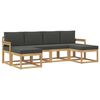 vidaXL Outdoor-Sofagarnitur 6 pcs Wei&szlig; und Anthrazit Polyester