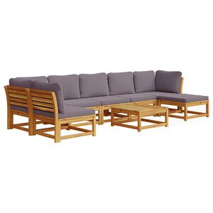 vidaXL 8-tlg. Garten-Lounge-Set mit Kissen Massivholz Akazie