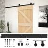 vidaXL Schiebet&uuml;r 90 x 210 cm Massives Kiefernholz