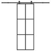 vidaXL Schiebet&uuml;r mit Beschlag 76x205 cm ESG-Glas & Aluminium