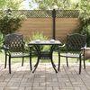 vidaXL Gartentisch Set 3 pcs Schwarz Gussaluminium