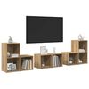 vidaXL TV-Schrankset Wandmontiert 6 pcs Artisan-Eiche Holzwerkstoff