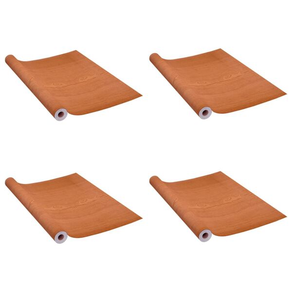 vidaXL Türfolien Selbstklebend 4 Stk. Helle Eiche 210x90 cm PVC