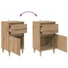 vidaXL Nachttisch 2 pcs Artisan-Eiche 40 x 35 x 70 cm Holzwerkstoff