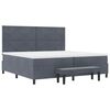 vidaXL Boxspringbett mit Matratze Dunkelgrau 200 x 200 cm Samt