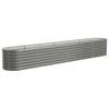 vidaXL Hochbeet Verzinkter Stahl 260x40x36 cm Grau