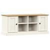 vidaXL Schuhbank VIGO Wei&szlig; 106x35x45 cm Massivholz Kiefer