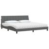 vidaXL Bett mit Matratze "Hanko" Dunkelgrau 200x200 cm Stoff