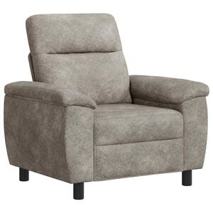 vidaXL Sofa Hellgrau 95 x 90 x 95 cm Kunstwildleder