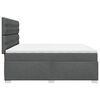 vidaXL Boxspringbett mit Matratze Dunkelgrau 200x200 cm Stoff