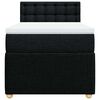 vidaXL Boxspringbett mit Matratze Schwarz 90x200 cm Stoff