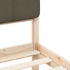 vidaXL Bettgestell mit gepolstertem Kopfteil Taupe 100 x 200 cm